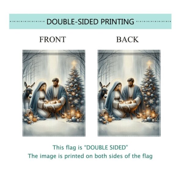 Christmas Nativity Yard Wall Flag NWT - Picture 5 of 5